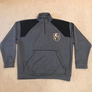 Majestic NHL Vegas Golden Knights Hockey Sweatshirt Sweater Mens 2XL Quarter Zip